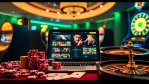 Experience the excitement of online gambling with Go8 Link featuring vibrant casino elements.