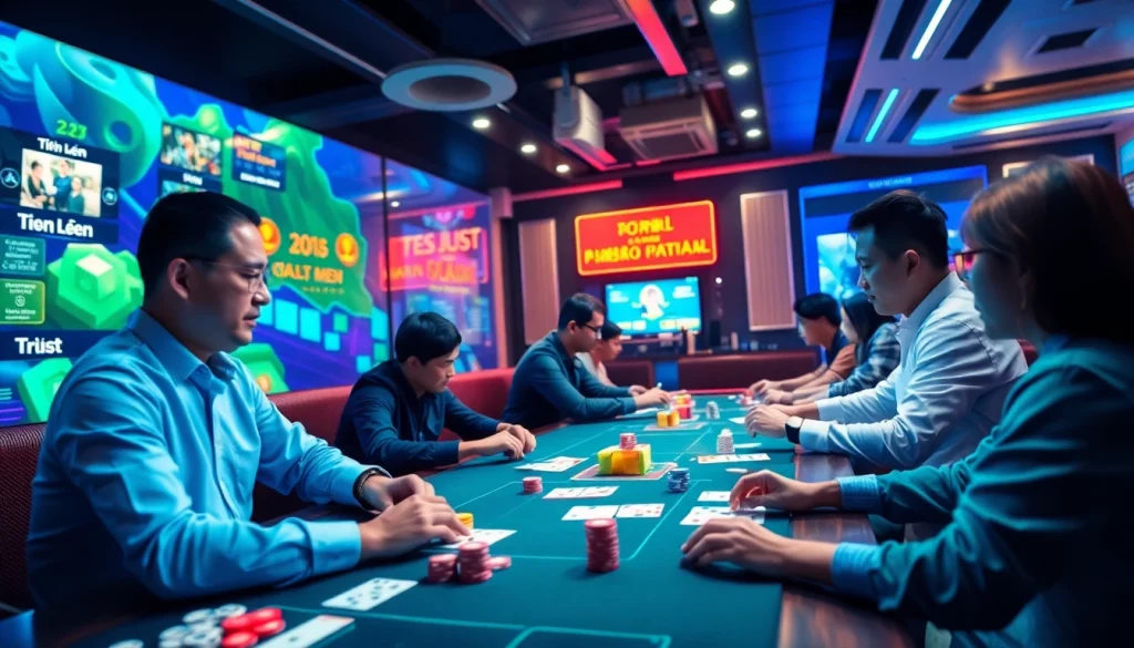 Topgamebaidoithuong.mx showcases vibrant online card gaming culture in Asia, featuring players engaged in popular games.