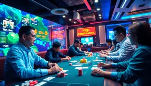 Topgamebaidoithuong.mx showcases vibrant online card gaming culture in Asia, featuring players engaged in popular games.