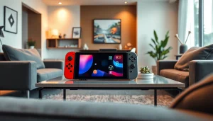Innovative Switch 2 release date update displayed in a stylish living room setting