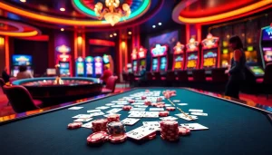 Players engaging in high-stakes bets at a luxurious casino table with "lk21 indoxxi" displayed digitally.