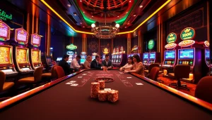 Engage in the thrill of high-stakes poker at ev88.com inside a luxurious casino setting.