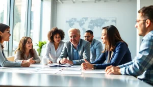 Showcasing founder leadership insights during a collaborative meeting in a modern office setting.