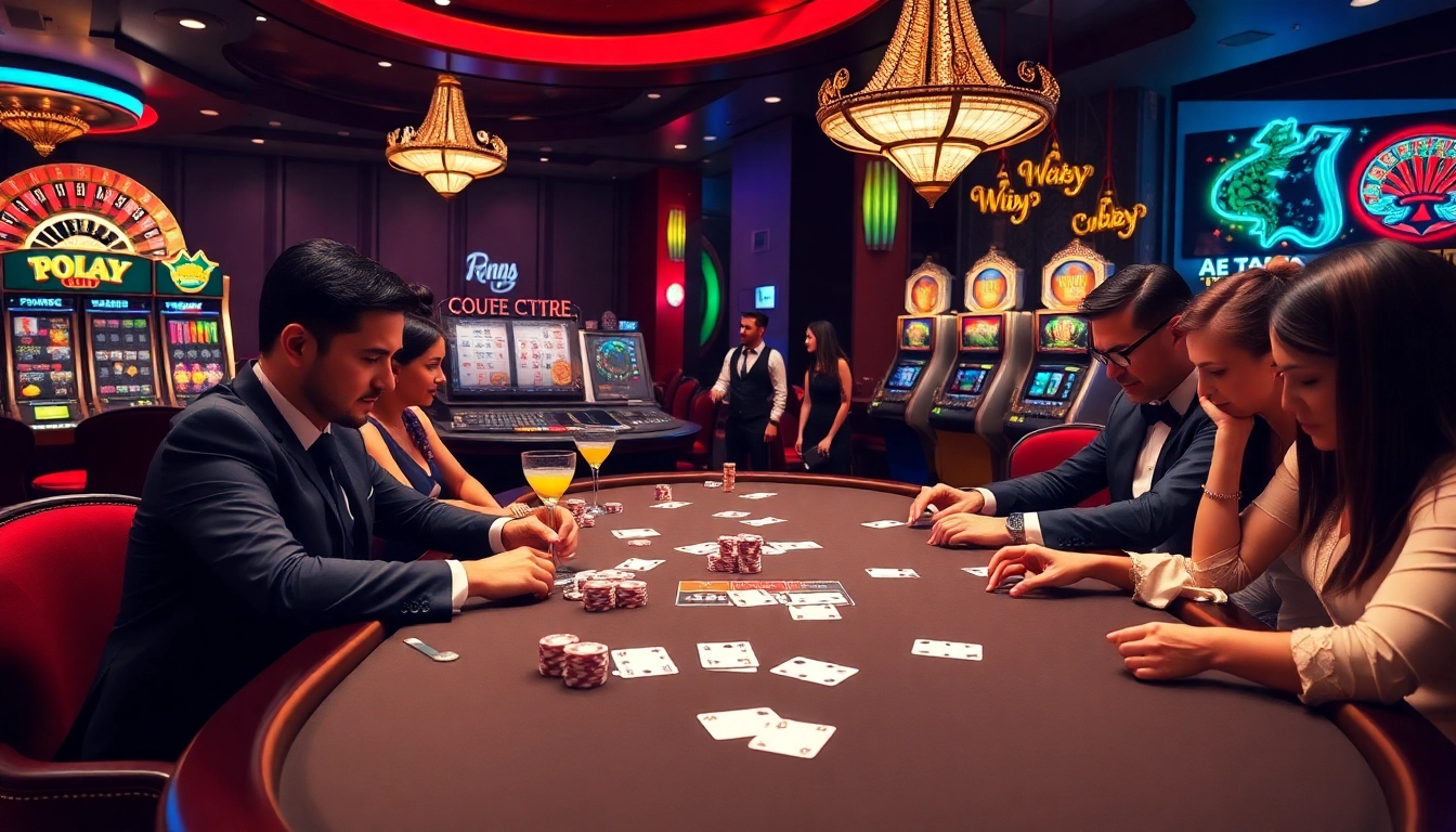 Experience the excitement of winning at https://luckywin.fan/ with poker chips and vibrant casino tables.