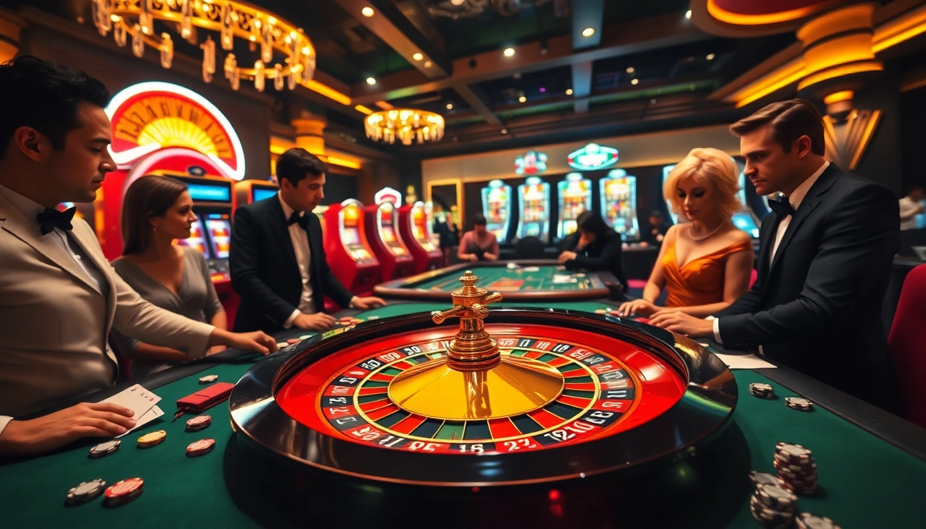Vivez l'excitation des meilleurs casinos en ligne à une table de roulette avec des joueurs faisant des paris stratégiques.