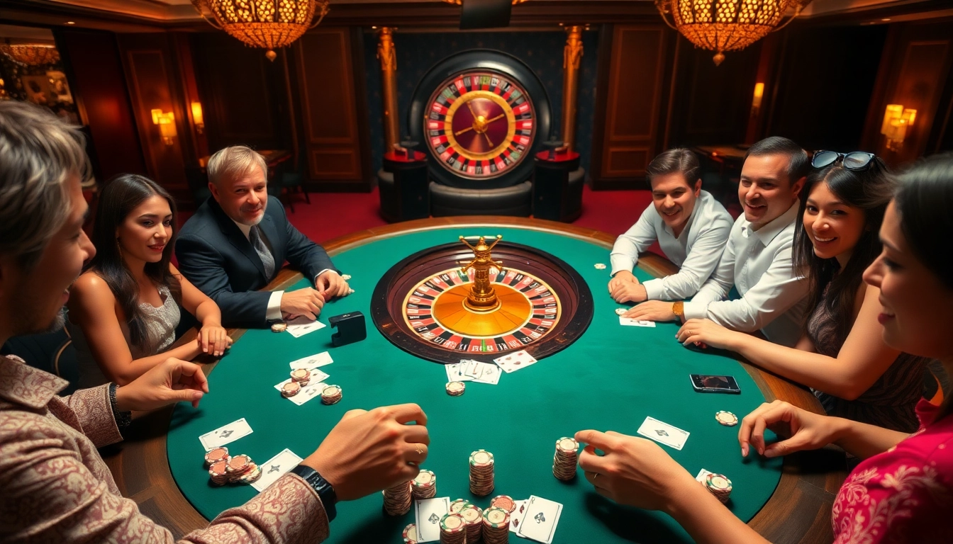 Jeu de poker captivant au meilleurs casino en ligne mettant en valeur des jetons et des cartes vibrants.