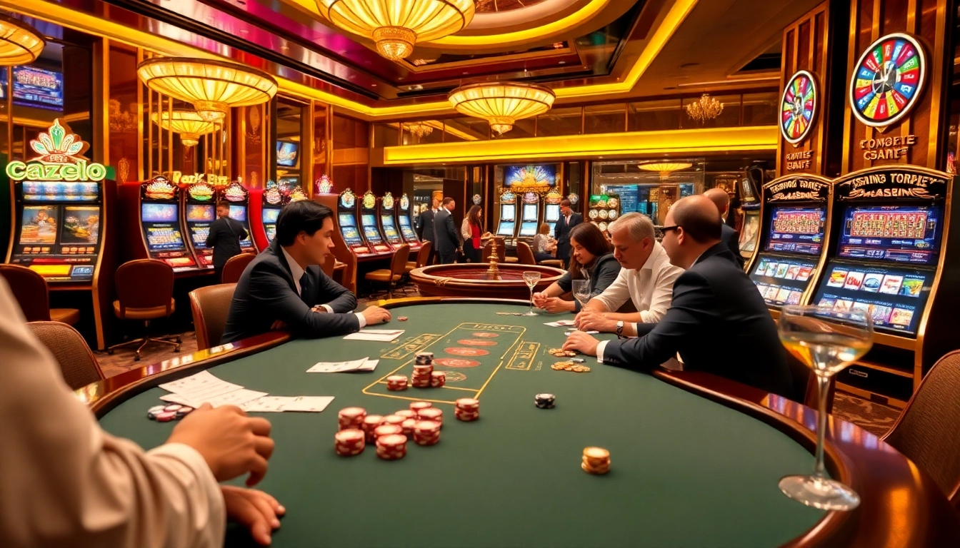 Engager les joueurs à une table de jeu en ligne vibrante représentant l'excitation et le luxe des meilleurs casino en ligne.