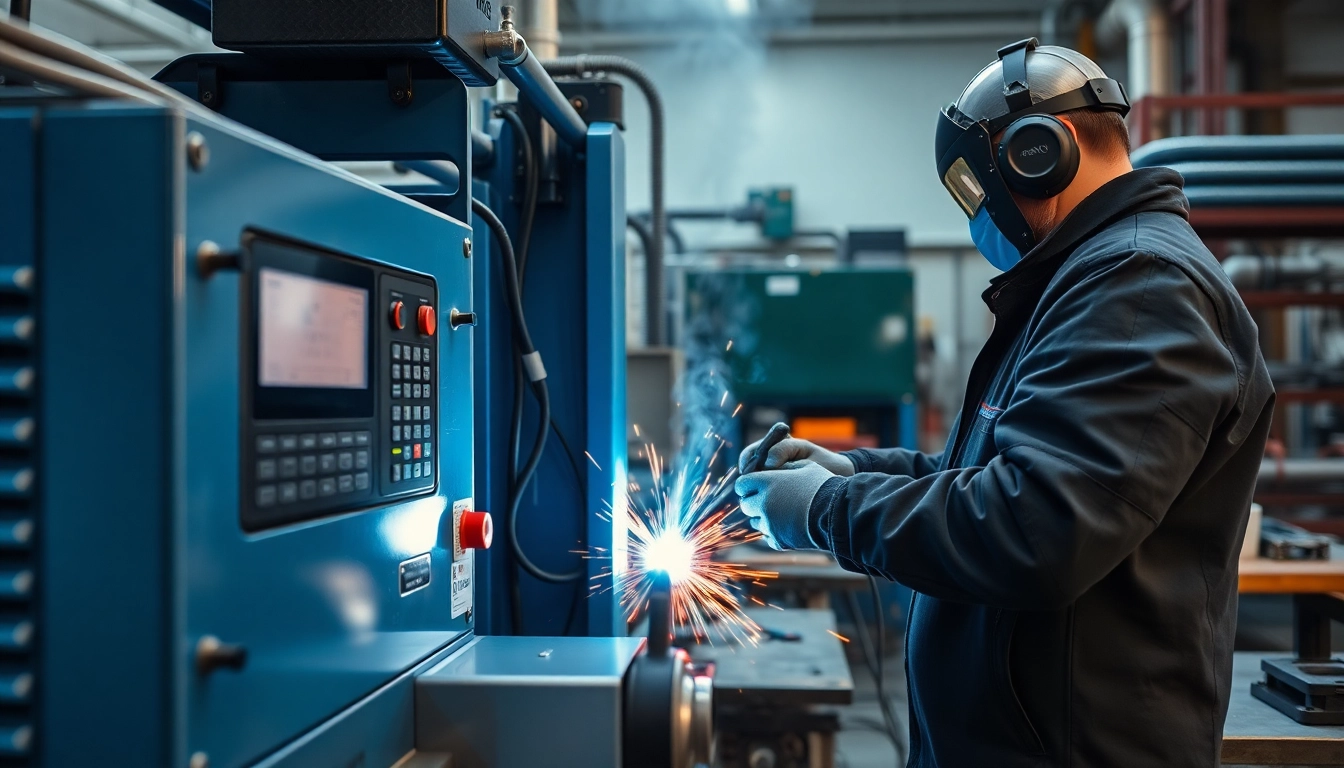 Utilizing the saniline 160 welding machine for efficient pipe joining.
