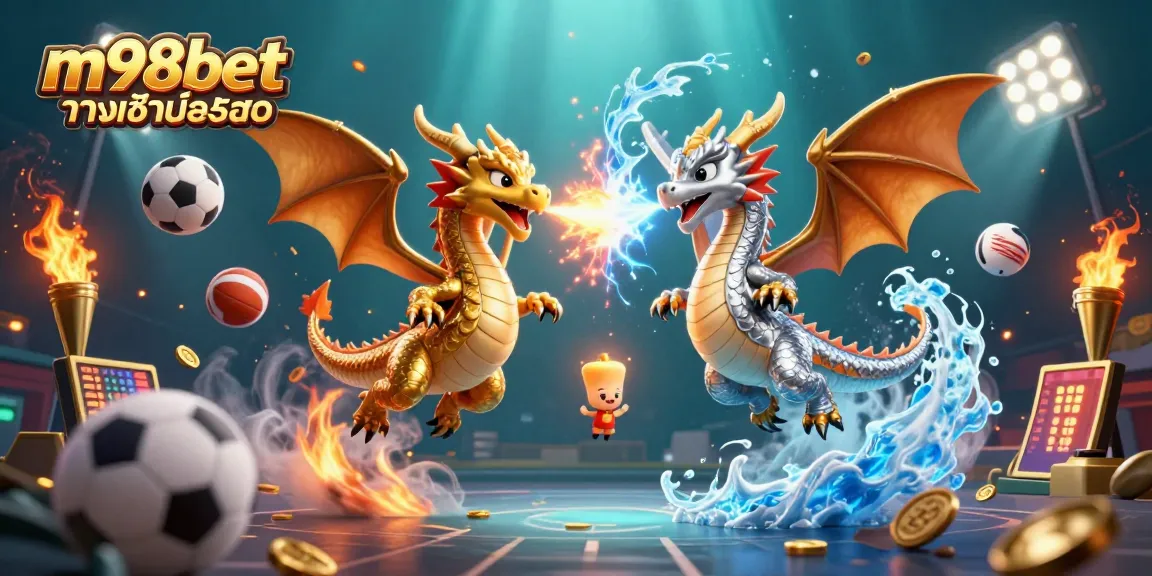 เล่น m98bet ทางเข้ามือถือ ด้วยภาพการ์ตูน 3D ของมังกรและลูกบอลกีฬาที่เต็มไปด้วยการเคลื่อนไหว