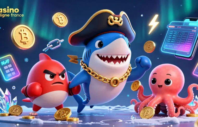 Jouer au casino en ligne en France avec le requin capitaine et l'octopus, faisant des gains